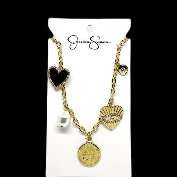 Jessica Simpson-Gold Tone Fashion Necklace - Picture 1 of 4